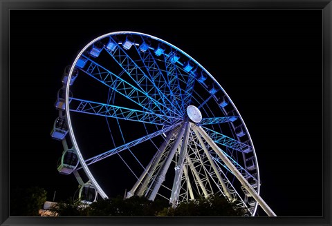 Framed Cape Wheel, Victoria and Alfred Waterfront, Cape Town, South Africa. Print