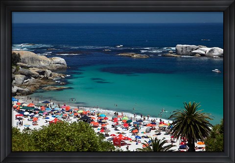 Framed Clifton Beach, Cape Town, South Africa Print