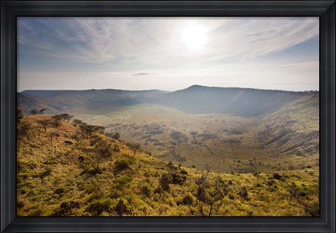 Framed Crater Area, Queen Elizabeth National Park, Uganda Print