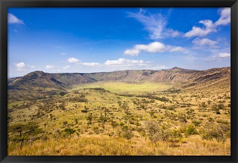 Framed Crater, Queen Elizabeth National Park, Uganda Print