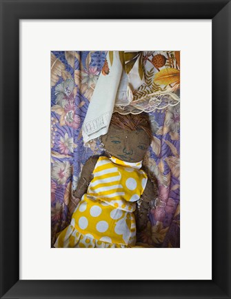 Framed Creole Doll, Seychelles Print