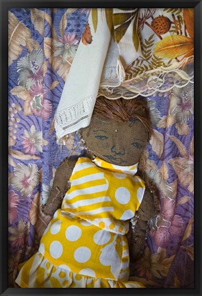 Framed Creole Doll, Seychelles Print