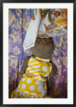 Framed Creole Doll, Seychelles Print