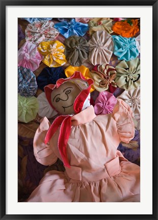 Framed Creole Craft Village, Anse aux Pins, Mahe Island, Seychelles Print