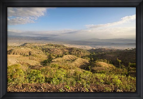 Framed Dry farming on terraces, Konso, Rift valley, Ethiopia, Africa Print