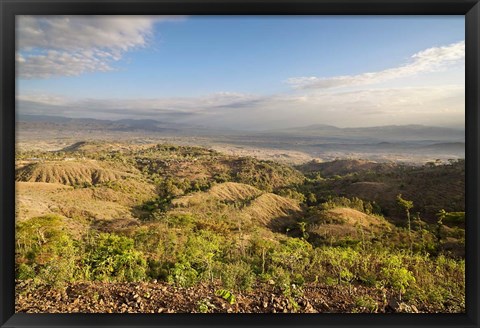 Framed Dry farming on terraces, Konso, Rift valley, Ethiopia, Africa Print