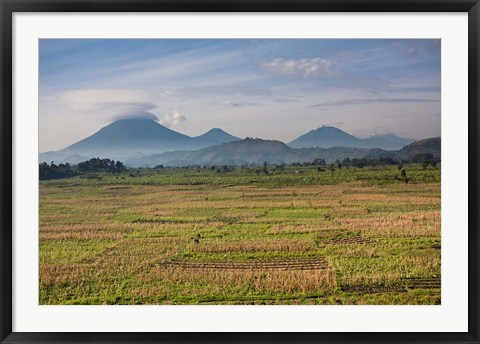 Framed Farmland around Kisoro, Kigezi, Africa Print