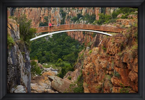 Framed Footbridge over Blyde River, Blyde River Canyon Reserve, South Africa Print
