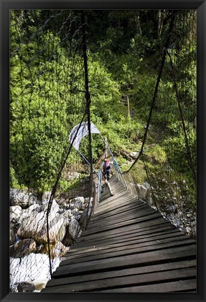 Framed Hiking, Kurt Shafer Bridge, Uganda Print