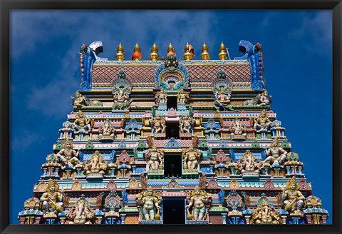 Framed Hindu Temple, Victoria, Mahe Island, Seychelles Print