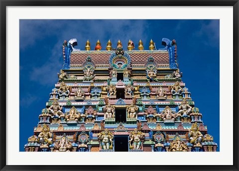 Framed Hindu Temple, Victoria, Mahe Island, Seychelles Print