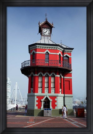 Framed Historic Clock Tower, V and A Waterfront, Cape Town, South Africa Print