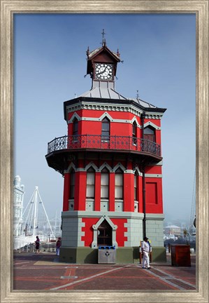 Framed Historic Clock Tower, V and A Waterfront, Cape Town, South Africa Print