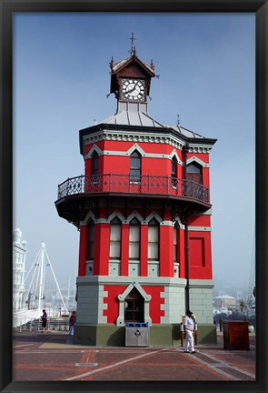 Framed Historic Clock Tower, V and A Waterfront, Cape Town, South Africa Print