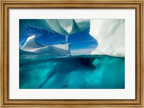 Framed Antarctica, Arched Iceberg floating near Enterprise Island. Print