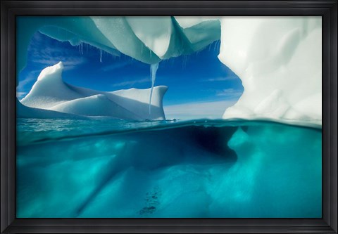 Framed Antarctica, Arched Iceberg floating near Enterprise Island. Print