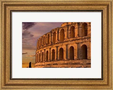 Framed Famous El Jem Roman Amphitheater, El Jem, Tunisia, Africa Print