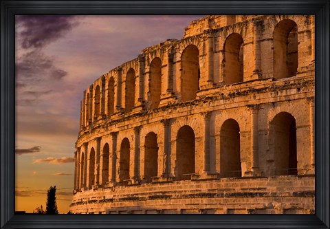 Framed Famous El Jem Roman Amphitheater, El Jem, Tunisia, Africa Print