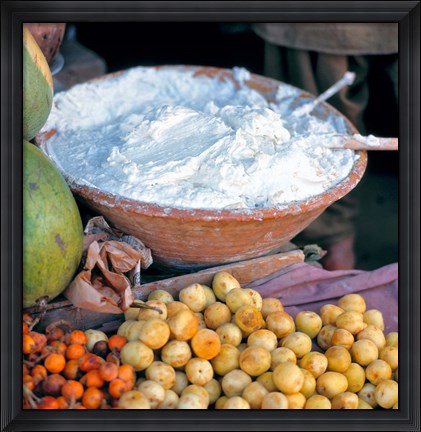 Framed Afghanistan, Tashkurghan, Bazaar stall cuisines Print