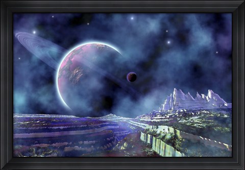 Framed Fantasy Alien World Print