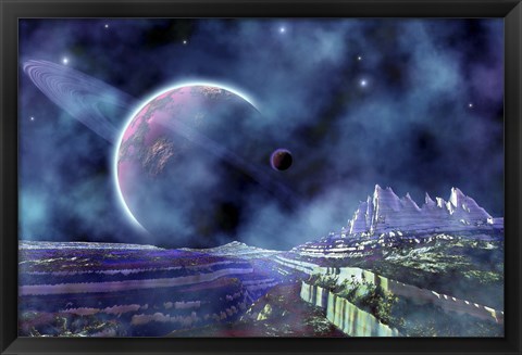 Framed Fantasy Alien World Print