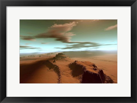 Framed Overhead view of a vast desert wilderness Print