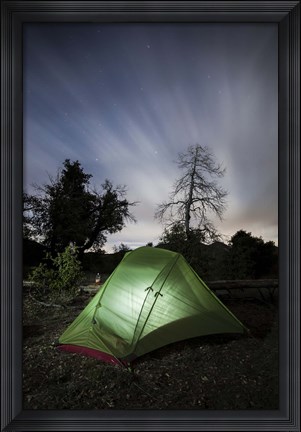 Framed Camping under the clouds and stars in Cleveland National Forest, California Print