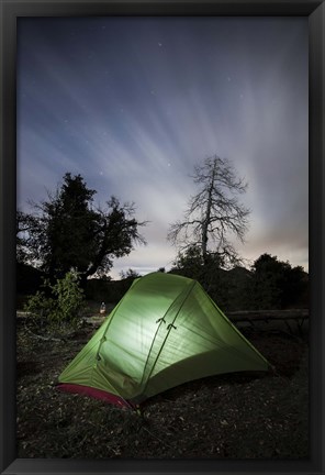 Framed Camping under the clouds and stars in Cleveland National Forest, California Print