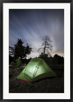 Framed Camping under the clouds and stars in Cleveland National Forest, California Print