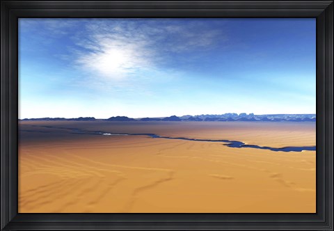 Framed river flows through this desert wilderness area Print