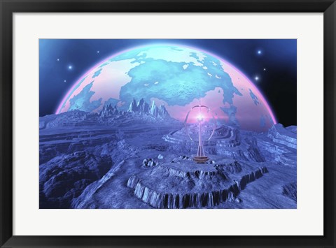 Framed Colony on Alien Moon Print