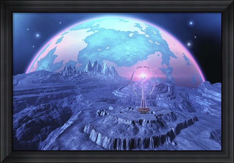 Framed Colony on Alien Moon Print
