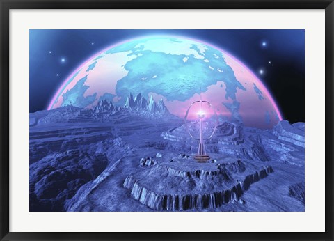 Framed Colony on Alien Moon Print