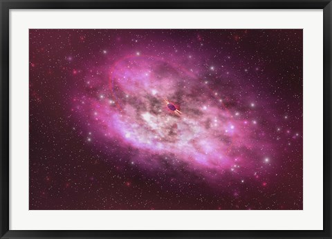 Framed huge nebula contains millions of stars and planets Print