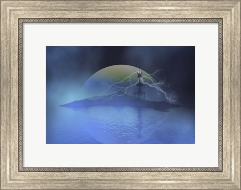 Framed military base on another planet Print