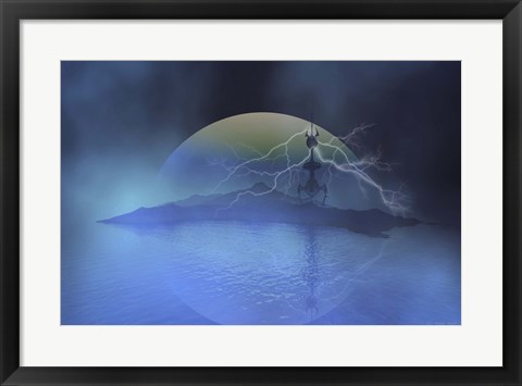 Framed military base on another planet Print