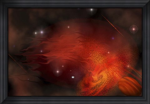 Framed vast nebula in the expanse of the universe Print