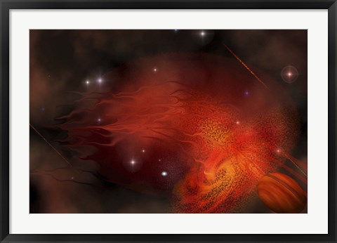 Framed vast nebula in the expanse of the universe Print