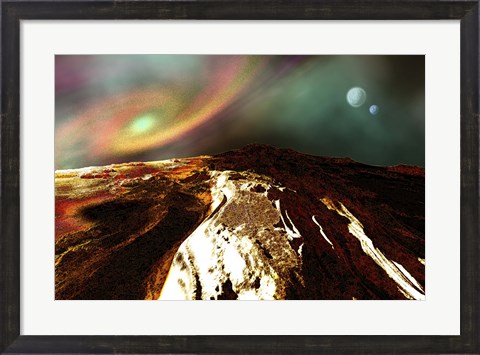 Framed Landscape of an Alien Planet Print