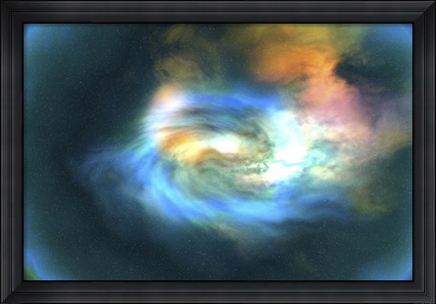 Framed Cosmic space image of the universe Print