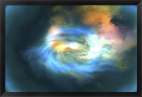 Framed Cosmic space image of the universe Print