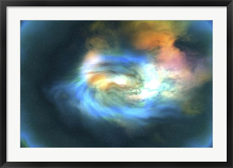 Framed Cosmic space image of the universe Print