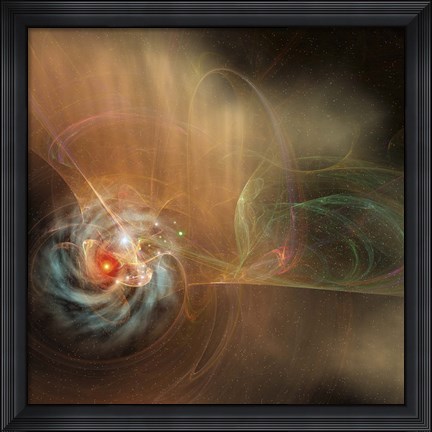 Framed galaxy swirls in the universe Print