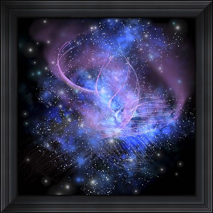 Framed spacial phenomenon in the cosmos Print
