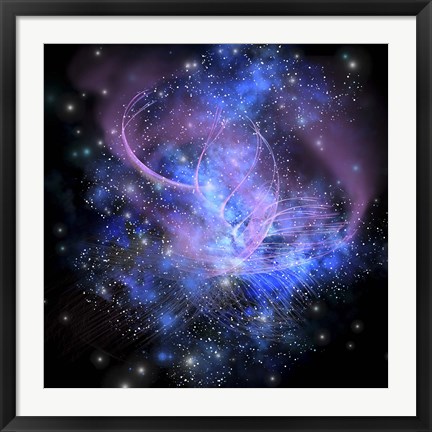 Framed spacial phenomenon in the cosmos Print