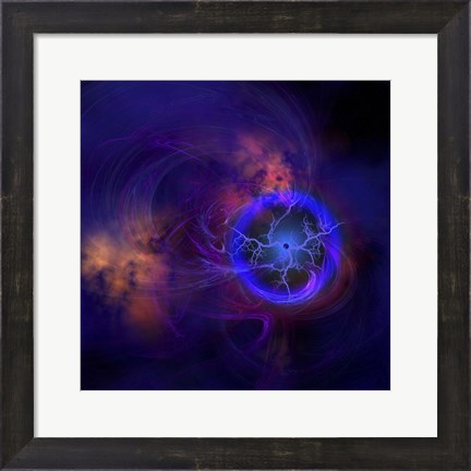 Framed Cosmic forces out in space Print
