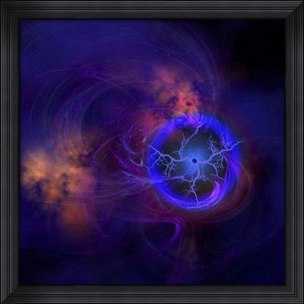 Framed Cosmic forces out in space Print
