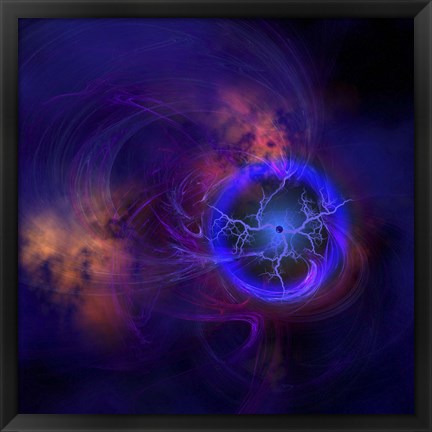 Framed Cosmic forces out in space Print