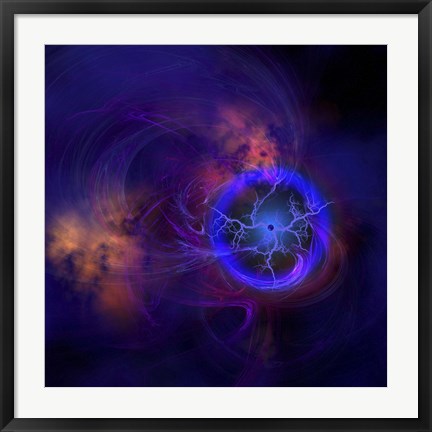 Framed Cosmic forces out in space Print