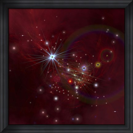 Framed Nebular clouds, gases and stellar matter bring on the birth of stars Print